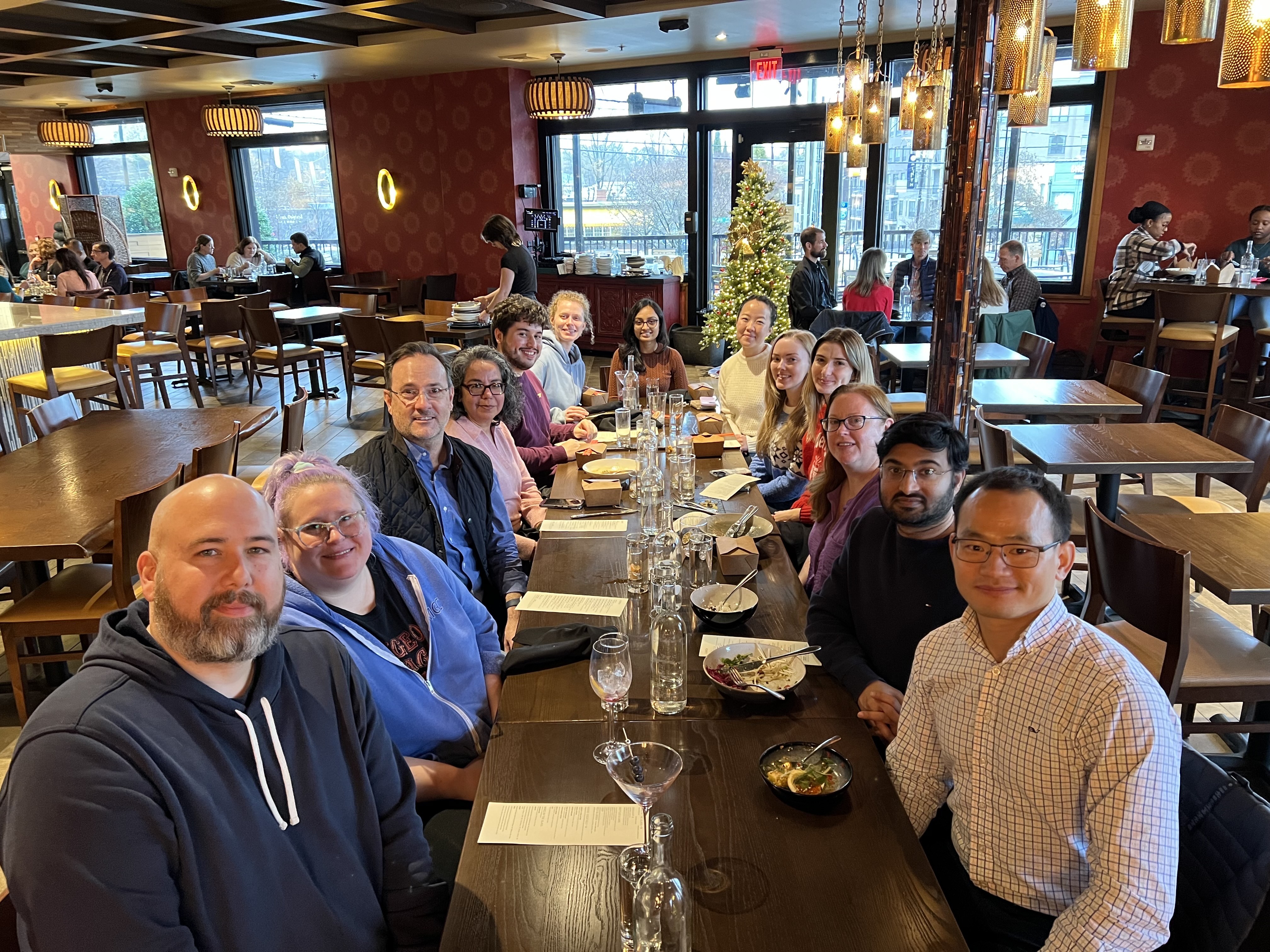 Gregory Lab Group Photo Around Lunch Table