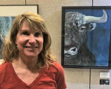 Leslie Kelly in the Duke Employee Art Show